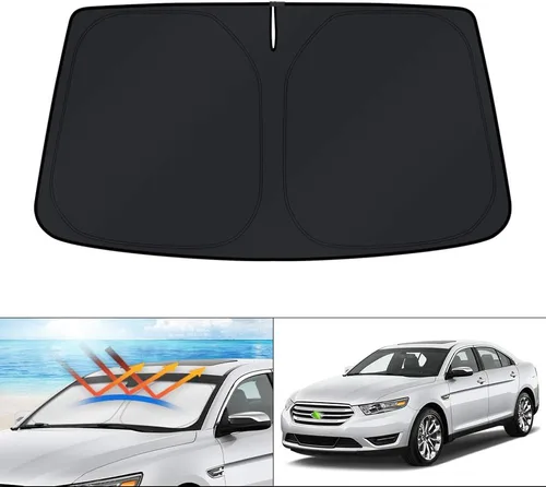 Vista 161 de KUST - Parasol plegable para parabrisas para BMW X1 E84, accesorios 2011 2012 2013 2014 2015, protector de visera de sol ajustable que bloquea