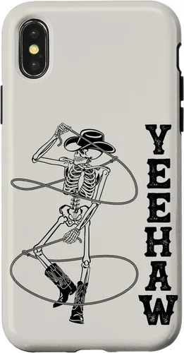 Vista 5 de Western Cowboy Skeleton Yeehaw Rodeo Southern Country Music Case for iPhone 17