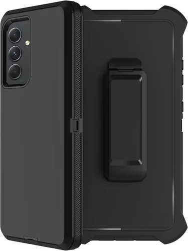 Vista 9 de Funda para Samsung Galaxy A14 5G con funda de clip para cinturón, 2 protectores de pantalla de vidrio, resistente grado militar, cuerpo completo, a