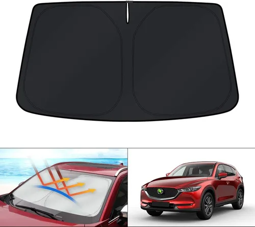 Vista 175 de KUST Parasol para parabrisas para BMW X1 F48 2016, 2017, 2018, 2019, 2020, 2021, 2022, accesorios de ajuste personalizado, parasol plegable