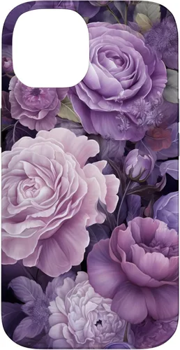 Vista 4 de Elegant Blush Pink And Purple Vintage Floral Rose And Peony Case for iPhone 16
