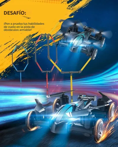 Vista 5 de Galvanox Drone RC Racing con kit de carrera de obstáculos, incluye 3 tamaños de aro para juego de competencia