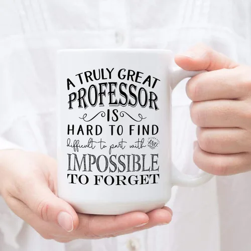 Vista 2 de Sweet & Salty Regalos de agradecimiento para profesores universitarios – A Truly Great Professor is Hard to Find Taza de café, el mejor regalo