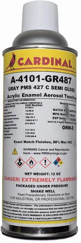 Vista 7 de A 4101 GR305 - BAY GRAY SEMI GLOSS POWDER COAT SPRAY PAINT Piezas de automóviles y reparación de revestimiento transparente para sellado Gris