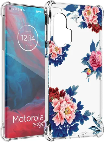 Vista 3 de Funda para teléfono para Moto Edge Plus, para Motorola Edge +, transparente, delgada, a prueba de golpes, suave, flexible, TPU, funda protectora