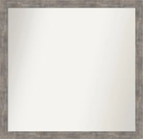 Vista 95 de Amanti Art Silver Bathroom Mirror for Over Sink, 26x45 Custom Made Marred Pewter Rectangle Vanity Mirror, Oversize Casual Wood Frame, Hangs Estaño