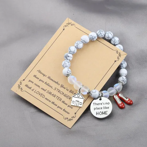 Vista 7 de FUSTMW Pulsera de zapato de mago Oz Dorothy Ruby Regalos Rojo Rubí Zapatillas Joyas Fans Películas Regalos Inspirados Regalos Varita Mágica Charm
