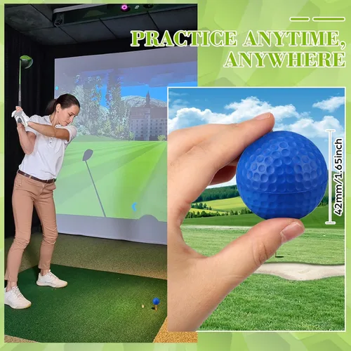 Vista 4 de 30 bolas de espuma para práctica de golf, bolas de espuma suave para práctica de golf, sensación realista y entrenamiento deportivo de vuelo
