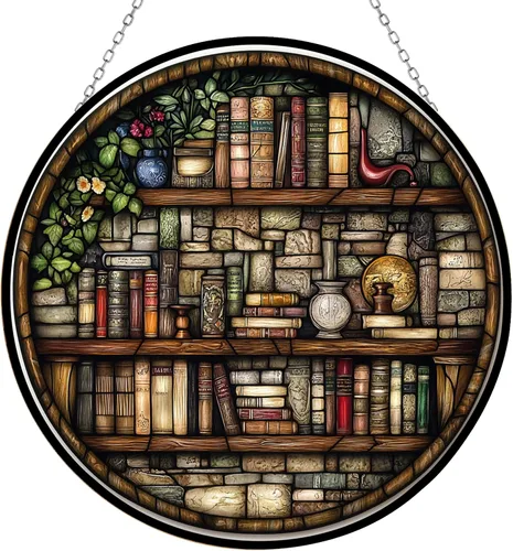 Vista 10 de Guante de béisbol bohemio para el día del padre, picnic, vitral, atrapasoles para colgar en la ventana, adornos de Navidad góticos de dragón