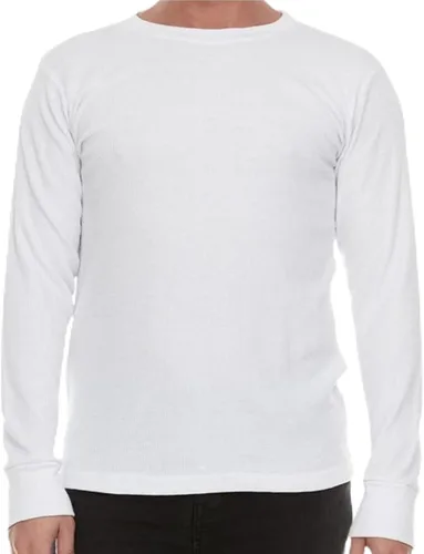 Vista 19 de JMR Camisa Térmica de Punto Gofre Pesado para Hombre - 100% Algodón Manga Larga - Usar como Capa Base o Independiente - Cálida y Transpirable Negro