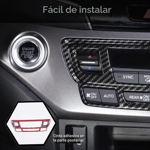 Vista 5 de Marco de Botón de Modo de Aire Acondicionado de Consola Central Moldura para Honda Pilot 2016-2022/ Honda Ridgeline 2017-2023/ Honda Passport