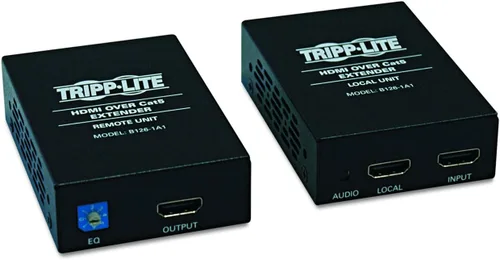 Vista 10 de Tripp Lite - Kit Extensor HDMI sobre Cat5/6 con Control Serial e IR, Transmisor y Receptor de video y audio, 4K x 2K, 1080p @ 24/30 Hz, con un rango