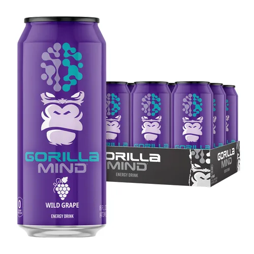 Vista 12 de Gorilla Mind Bebida energética Energía inigualable · Enfoque amplificado N-acetil-L-tirosina, alfa-GPC, 200 mg de cafeína, uridina, azafrán 0