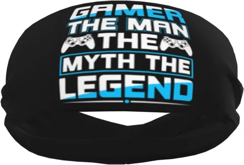 Vista 4 de Gamer The Man The Myth The Legend Headband for Men Women Sports Sweatband for Fitness Exercise Moisture Wicking Running Yoga Hairbands
