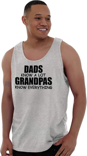 Vista 3 de Dad Knows A lot Grandpa Everything - Camiseta sin mangas para hombre