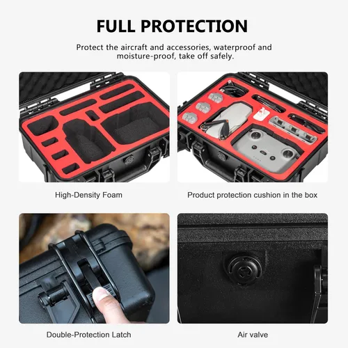 Vista 5 de Tomat Mini 4K caso impermeable duro transporte caso para DJI MINI 4K / Mini2 Fly More Combo Accesorios