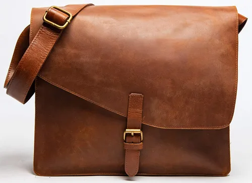 Vista 10 de HIDES Bolso bandolera de cuero de grano completo para computadora portátil, bandolera de viaje