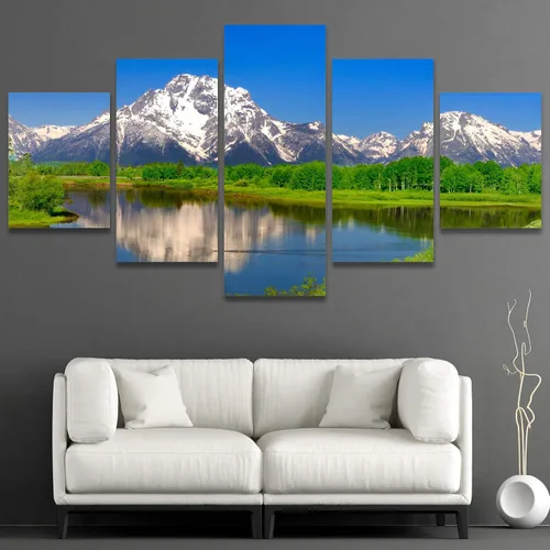 Vista 37 de SIGNWIN Lienzo grande para pared, efecto geométrico de mármol, triángulo dorado, polígono, paisaje, formas abstractas, arte digital, arte moderno