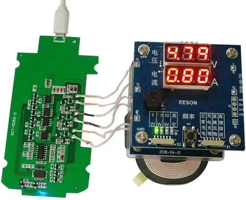 Vista 9 de 2 Pcs montón Tecnología de carga inalámbrica Tres bocinas Qi Estándar bricolaje Modified LED de bajo calor Cargador inalámbrico Transmisor Módulo