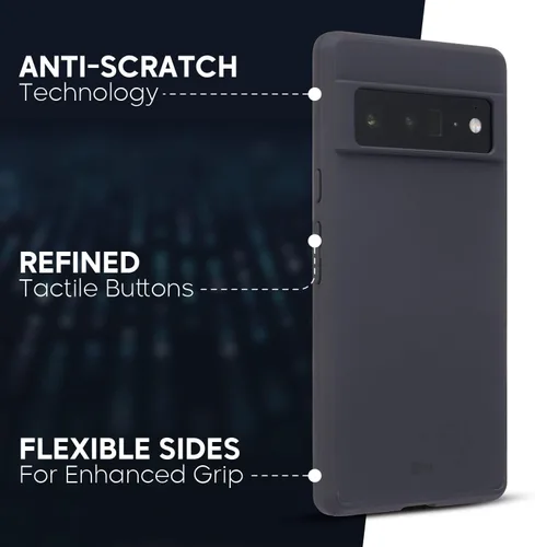 Vista 5 de Case-Mate - Paquete de protección - Funda para teléfono y protector de pantalla para Google Pixel 6a - Negro