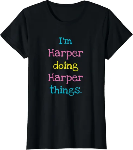 Vista 49 de Harper - Camiseta de regalo para niños con texto personalizado