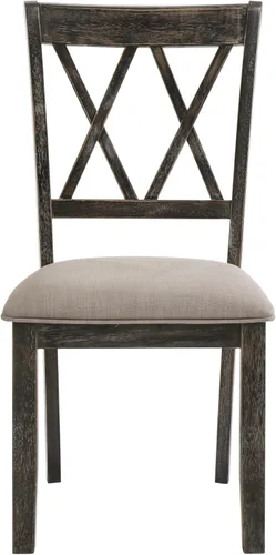 Vista 3 de Acme Claudia II - Silla auxiliar (juego de 2) en gris desgastado