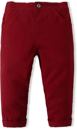 Vista 3 de Conjunto de chaleco de 3 piezas para bebé niño con camisa blanca, chaleco de celosía y pantalón