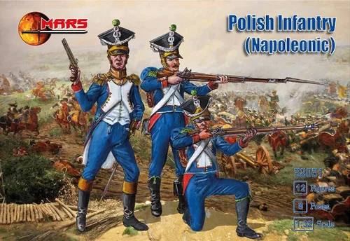 Vista 2 de MSF Mars Figures 32031-1/32 Kit de modelo de plástico a escala napoleónica de infantería polaca