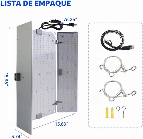 Vista 7 de Barrina 4x4 Luces de Cultivo para Plantas de Interior de Espectro Completo, BU2000 Atenuable, Panel de Luz de Crecimiento LED Ajustable, 816 LEDs