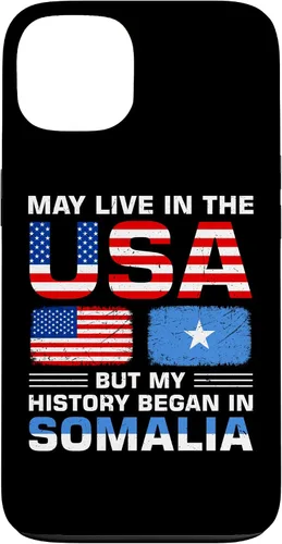 Vista 7 de iPhone 16 USA Flag America Somalia Flag Somalian Roots Country Case