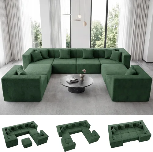 Vista 60 de MONVANE Sofá cama convertible de 55.5 pulgadas, sofá cama 2 en 1 sin hueso con bolsillo de almacenamiento, cómodo sofá de asiento profundo