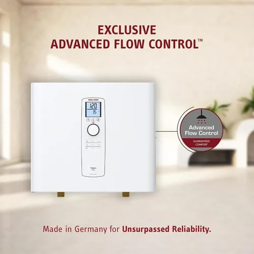 Vista 6 de Stiebel Eltron Calentador de Agua Sin Tanque – Tempra 12 Plus – Eléctrico, Agua Caliente a Pedido, Eco, Blanco Made in Germany; 50A breaker, 50A