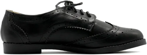 Vista 5 de Ollio Zapatos planos para mujer Wingtip Lace Up Oxfords