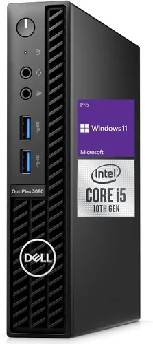 Vista 2 de Dell OptiPlex 3080 Micro PC Intel Core i5-10500T 8 GB de RAM SSD de 256 GB Windows 11 Pro Wi-Fi+ BT Mini computadora de escritorio
