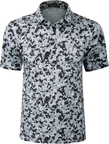 Vista 100 de TAPULCO Camisetas tipo polo de secado rápido para hombre, diseño de camuflaje, atléticas, ligeras, transpirables, casuales, para golf