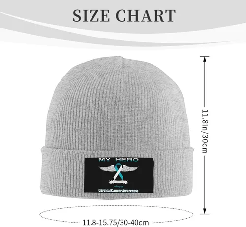 Vista 3 de Beanie Hat Unisex Stretchy Hat Soft Warmth Knit Hat Cap for Men & Women