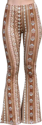 Vista 18 de Daisy Del Sol - Pantalones de yoga cómodos y elásticos de cintura alta, estilo boho de los 70 con parte inferior acampanada Baya