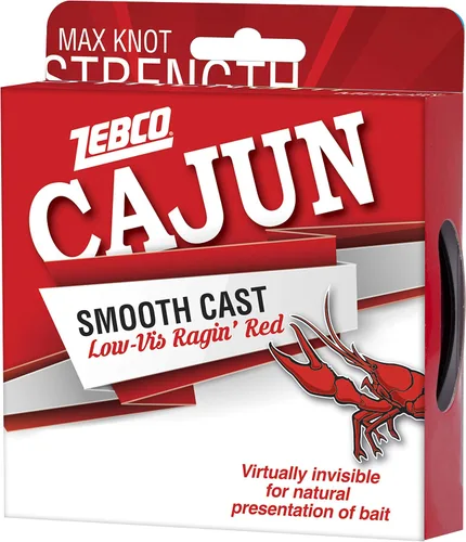 Vista 5 de Zebco Cajun Line Smooth Cast Fishing Line, Low Vis Ragin' Red