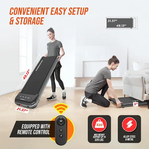Vista 4 de RunMaster Under Desk Treadmill for Home and Office - 320lbs Weight Capacity, Quiet, Efficient, Walking Pad, Four LED Display, Space-Saving Portable