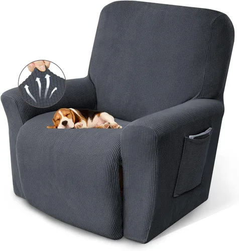 Vista 18 de KEKUOU Fundas para sillón reclinable, fundas para sillón reclinable Lazy Boy, fundas elásticas para sofá, 1 pieza de protector de muebles con parte