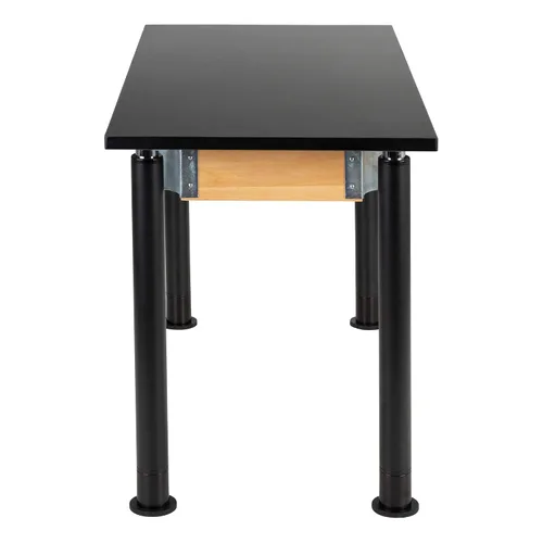 Vista 4 de Learniture Mesa de laboratorio escolar de ciencia resistente con parte superior resistente a productos químicos, mesa de ciencia de altura ajustable