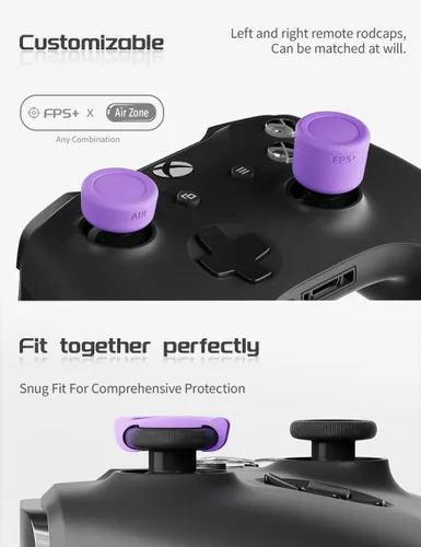 Vista 5 de ELETIUO Juego de 5 pares10 empuñaduras para el pulgar para Xbox Series XS, Xbox One, controlador de Xbox One XS, tapa de silicona antideslizante