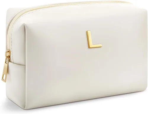 Vista 16 de Kigeli Initial Makeup Bag Gifts for Women Teen Girls Bridesmaid, C