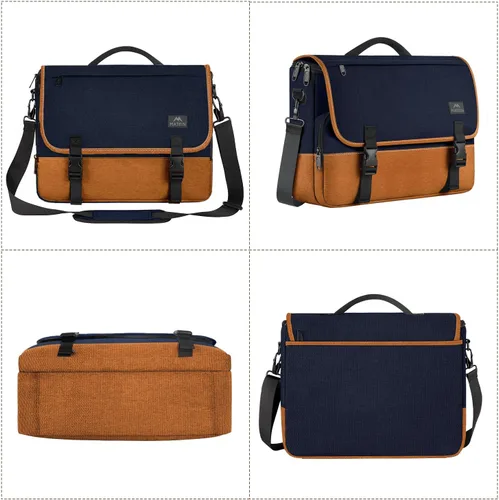 Vista 40 de MATEIN Bolsa tipo mensajero para hombres, mochila escolar para adolescentes, ligera de 17.3 pulgadas, maletín para laptop grande, bolsa cruzada