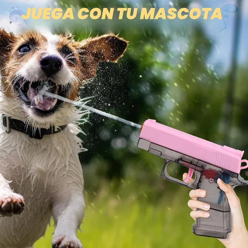 Vista 6 de Paquete de 2 pistolas de agua para niños - Pistola de chorro disparadora empapadora de agua pistola de agua juguetes para niños pequeños, niños