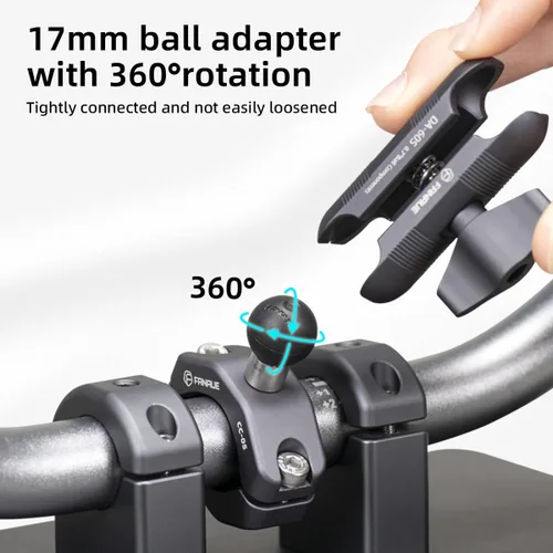 Vista 8 de FANAUE Adaptador de cabeza de bola de aluminio de 0.669 in con rosca de 1/4 de pulgada, compatible con Garmin GPS RAM Mount y brazo de enchufe