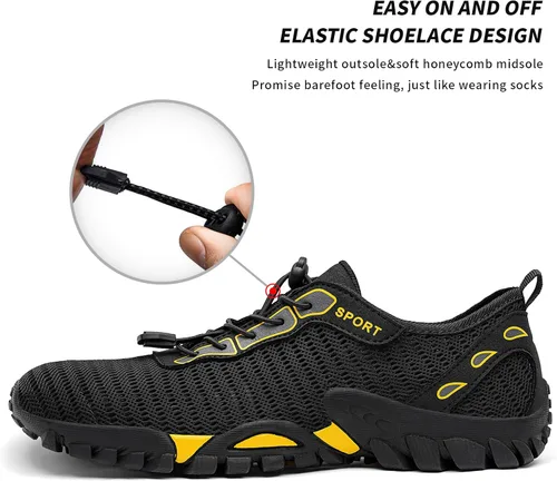 Vista 4 de SOBASO Zapatos de agua para mujer, secado rápido, senderismo, natación, playa, río, zapatos para pesca, deportes acuáticos, buceo, vela, viajes