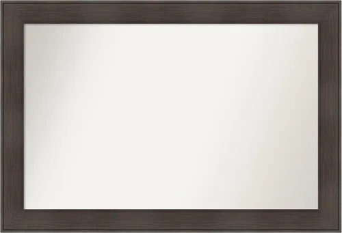 Vista 80 de Amanti Art Espejo personalizado, espejo de baño de veta de madera rústica William, espejo de pared o espejo de tocador de baño sobre el fregadero