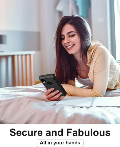Vista 6 de Funda diseñada para iPhone XR [protección de cuerpo completo 3 en 1] Funda resistente de grado militar, a prueba de golpes y caídas de 6.1 pulgadas