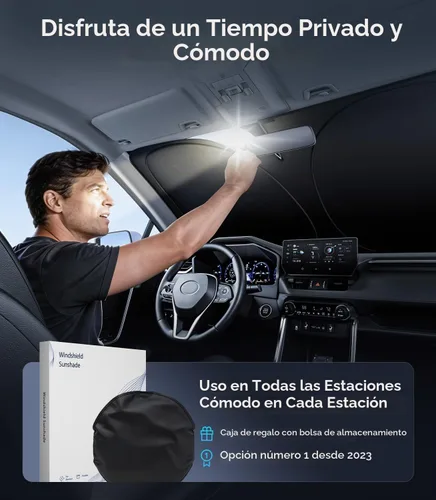 Vista 6 de Wigoo Parasol para parabrisas Jeep Wrangler, ajuste personalizado, se
